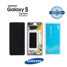 Pantalla para Samsung Galaxy S10 Plus G975 Blanco Ceramico GH82-18849J/18834J LCD Service Pack Original